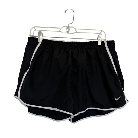 Nike Dri-FIT Tempo Running Shorts Womens XL Black White Mesh Trim Athletic XL - Picture 1 of 8